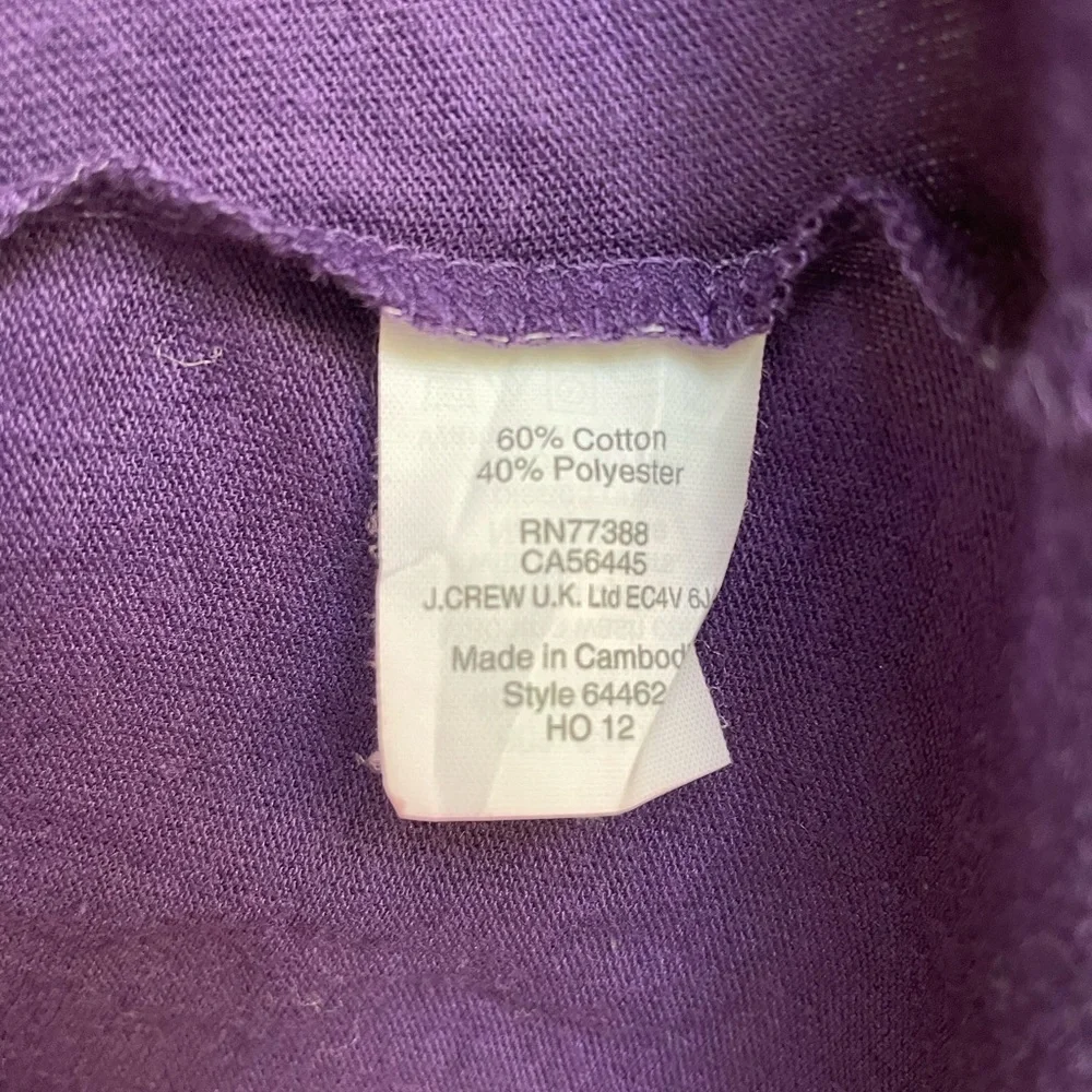 J. Crew Women's Purple Lightweight Open Cardigan Size S